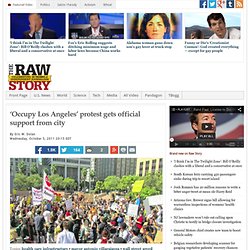 ‘Occupy Los Angeles’ protest gets official support from city
