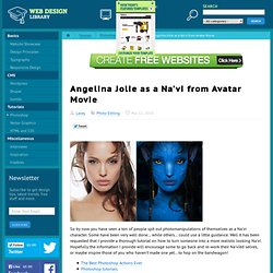 Angelina Jolie as a Na'vi from Avatar Movie