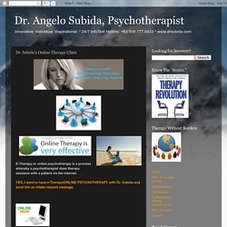 Dr. Angelo Subida, Psychotherapist: Dr. Subida's Online Therapy Clinic