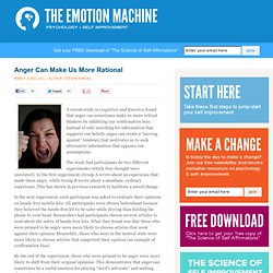 Anger Can Make Us More Rational