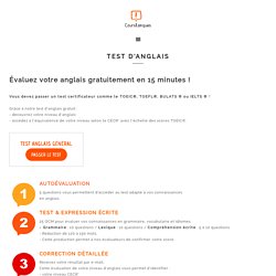 Test d'anglais gratuit pour évaluer votre niveau en anglais