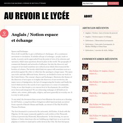 Anglais / Notion espace et échange