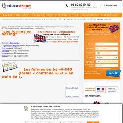 Leçon Les formes en be+ing - Cours Anglais seconde / première et terminale - niveau B2