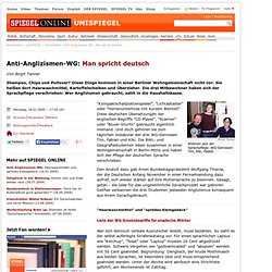 Anti-Anglizismen-WG: Man spricht deutsch