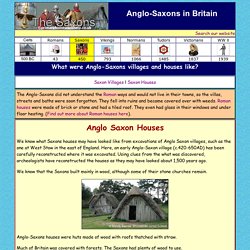 Anglo Saxons Houses and Saxon villages