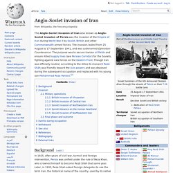 Anglo-Soviet invasion of Iran