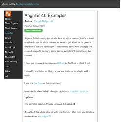 Angular 2.0 examples