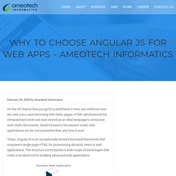 Why to Choose Angular JS for Web Apps - Ameotech Informatics