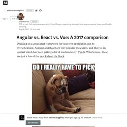 Angular vs. React vs. Vue: A 2017 comparison – unicorn.supplies