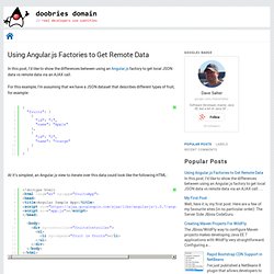 Using Angular.js Factories to Get Remote Data