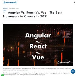 Angular Vs. React Vs. Vue - The Best Framework to Choose in 2021