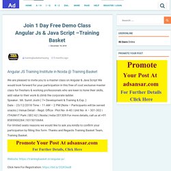 Join 1 Day Free Demo Class Angular Js & Java Script –Training Basket