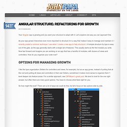 Angular Structure: Refactoring for Growth