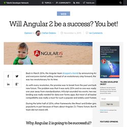 Will Angular 2 be a success? You bet! -Telerik Developer Network