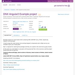 DNX Angular2 Example project extension