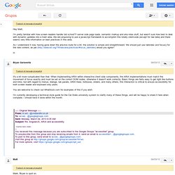 AngularJS, ARIA and accessibility
