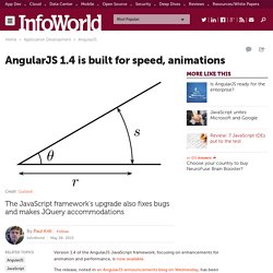 AngularJS 1.4 is built for speed, animations