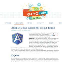 AngularJS pour aujourd’hui et pour demain