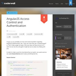 Mandingo Brown : AngularJS Access Control and Authentication