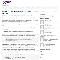 AngularJS – Role based access on GUI