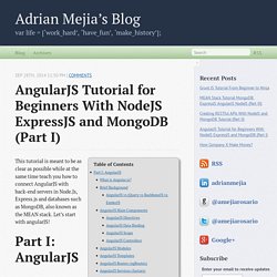 AngularJS Tutorial for Beginners With NodeJS ExpressJS and MongoDB (Part I) - Adrian Mejia’s Blog