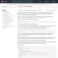 AngularJS: Tutorial: 0 - Bootstrapping