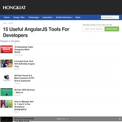 15 Useful AngularJS Tools For Developers