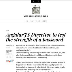 AngularJS Directive to test the strength of a password