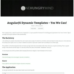 AngularJS Dynamic Templates - Yes We Can!