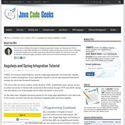 Angularjs and Spring Integration Tutorial