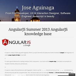AngularJS Summer 2013 AngularJS knowledge base