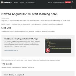 New to AngularJS 1.x? Start learning here. - Learn Angular 1.x