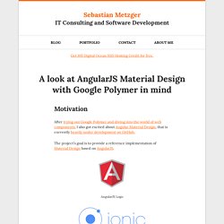 A look at AngularJS Material Design with Google Polymer in mind