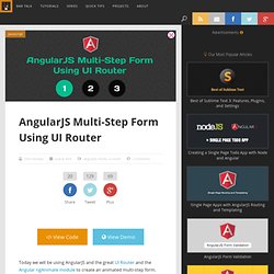 AngularJS Multi-Step Form Using UI Router