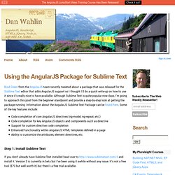 Using the AngularJS Package for Sublime Text - Dan Wahlin