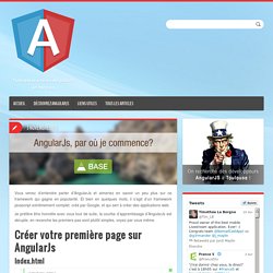 AngularJs, par où je commence? - Angular-js.fr