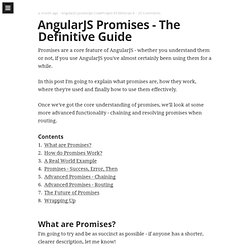 AngularJS Promises - The Definitive Guide