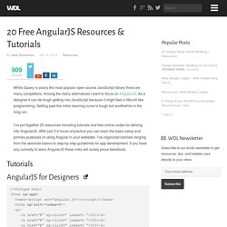 20 Free AngularJS Resources & Tutorials