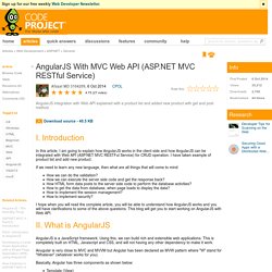 AngularJS With MVC Web API (ASP.NET MVC RESTful Service)