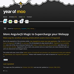 More AngularJS Magic to Supercharge your Webapp