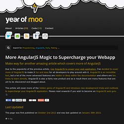 More AngularJS Magic to Supercharge your Webapp