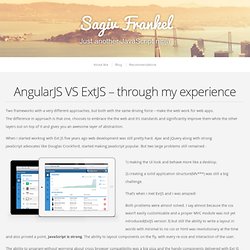 AngularJS VS ExtJS – through my experience