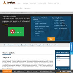 AngularJS Training Online With Live Projects And Job Assistance