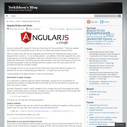 AngularJS tips and tricks