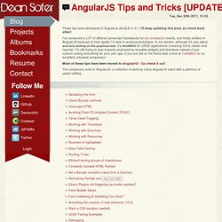 AngularJs Tips and Tricks [UPDATED] ☢ DeanSofer.com