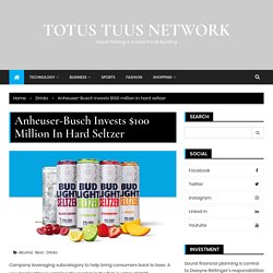 Anheuser-Busch invests $100 million in hard seltzer – Totus Tuus Network