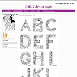 Animal Alphabet Letters to Print