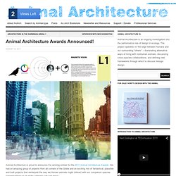 Animal Architecture Awards Announced!