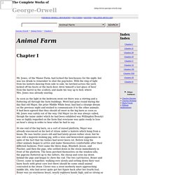 Animal Farm - Chapter I
