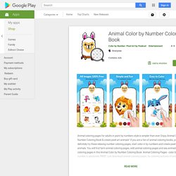 Animal Color by Number Coloring Book